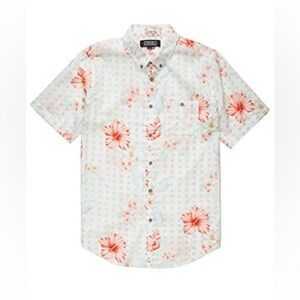 EZEKIEL Laguna Hawaiian Floral Shirt in White size Large